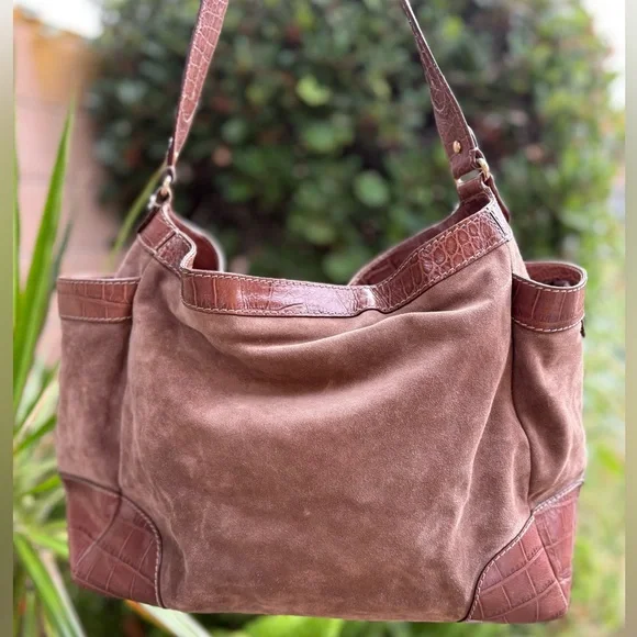 ♠️ Kate Spade ♠️ Brown Shoulder Bag with Suede and Leather - Picture 2 of 16